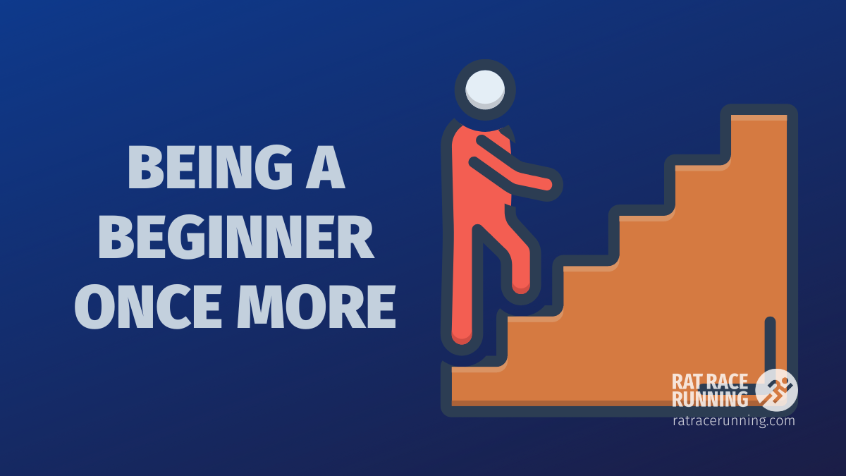 Beginner taking steps in a ladder